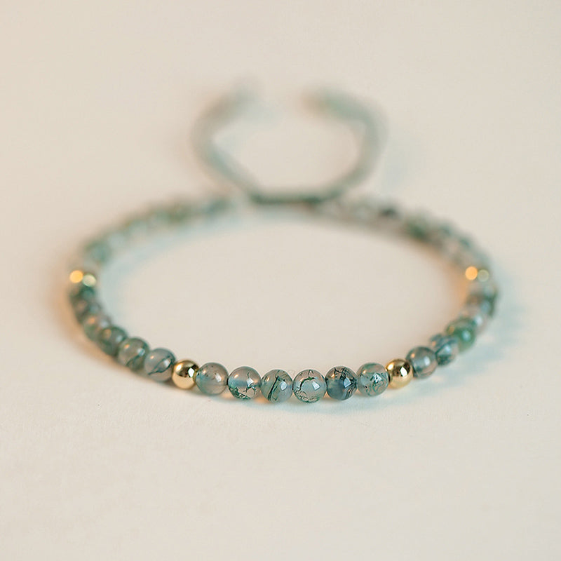 KarmaRipple's Moss Agate Fortunate Balance Bracelet p9