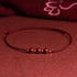 Three Cinnabar Bead / Dark Red / Anklet(Anklet Circumference 21-27cm)