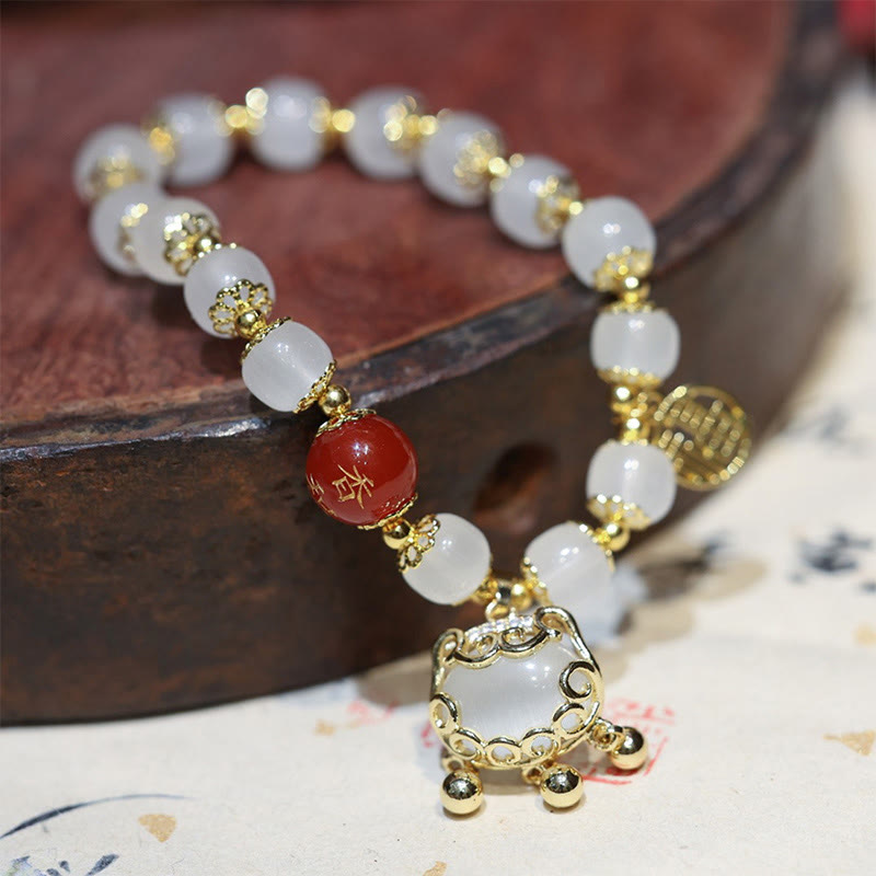 KarmaRipple's Windmill Chinese Lock Talisman Fu Character Blessing Bracelet p9