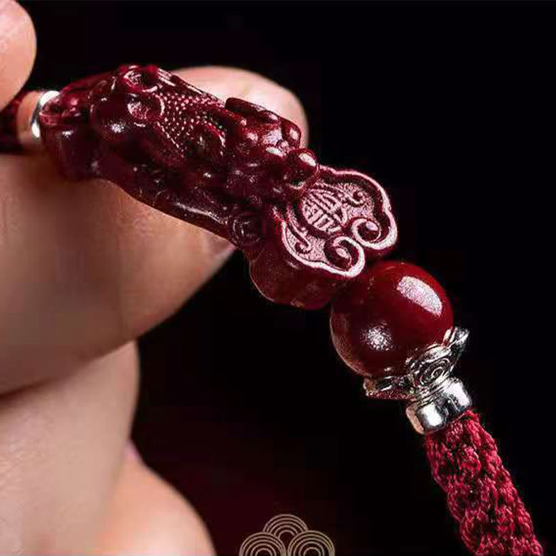 KarmaRipple's Handcrafted PiXiu Cinnabar Wealth Fortune Woven Bracelet p21
