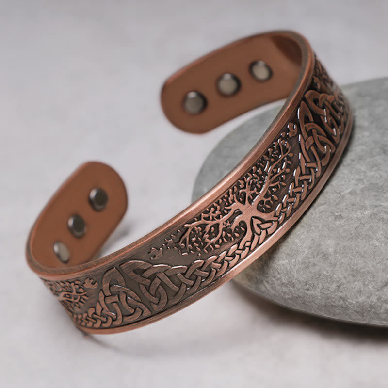 KarmaRipple's Fortunate Tree Of Life Balance Magnetic Adjustable Cuff Bracelet Bangle p3
