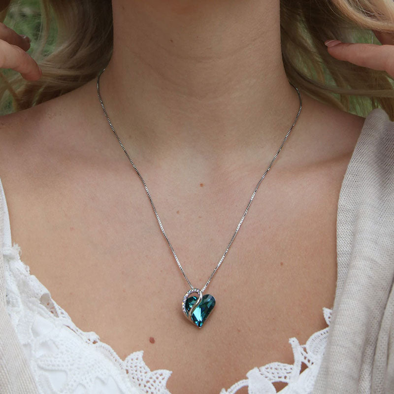KarmaRipple's Buddhastoneshop Love Heart Birthstone Balancing Energy Pendant Necklace ( p14