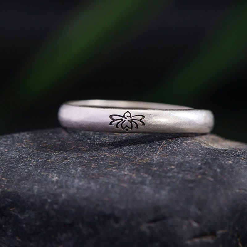 KarmaRipple's 925 Sterling Silver Lotus Flower Enlightenment Ring p3