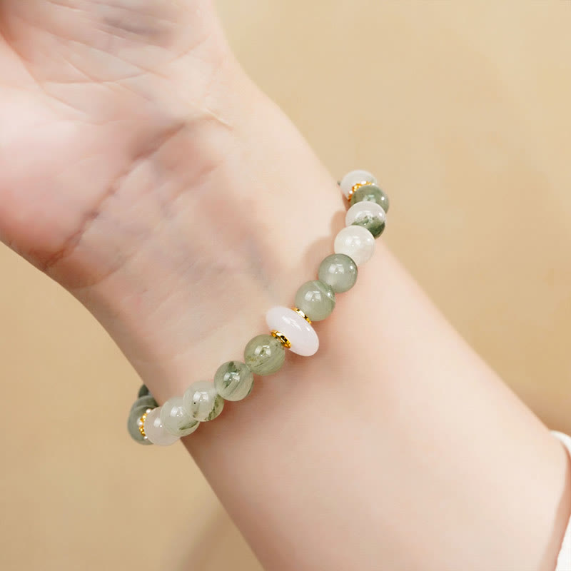 KarmaRipple's Authentic Tianshan Jade Chalcedony Fortune Bracelet p2