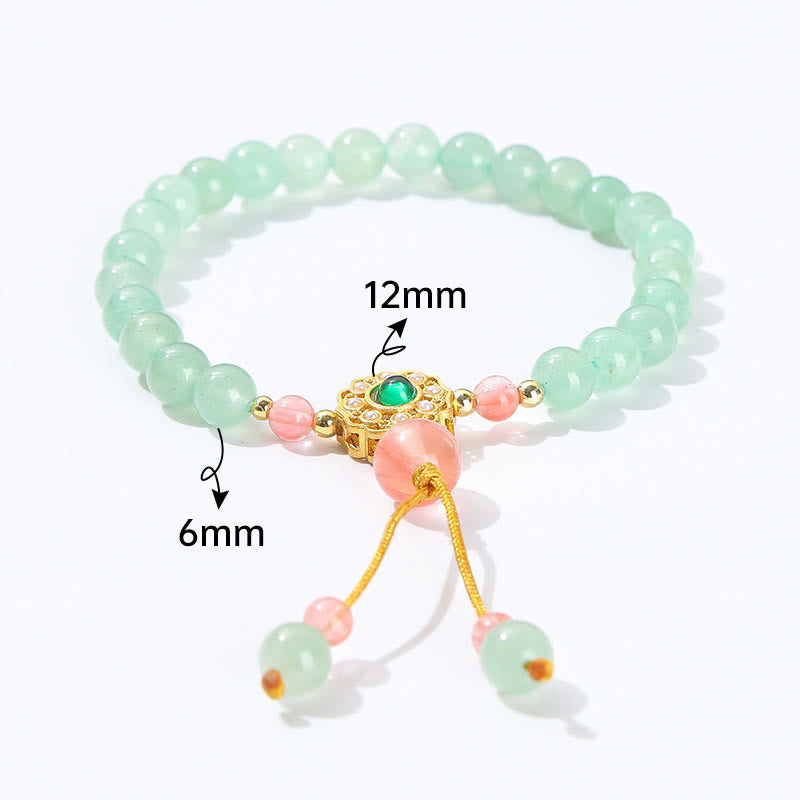 KarmaRipple's Green Aventurine Fortune Bead Tassel Bracelet p11