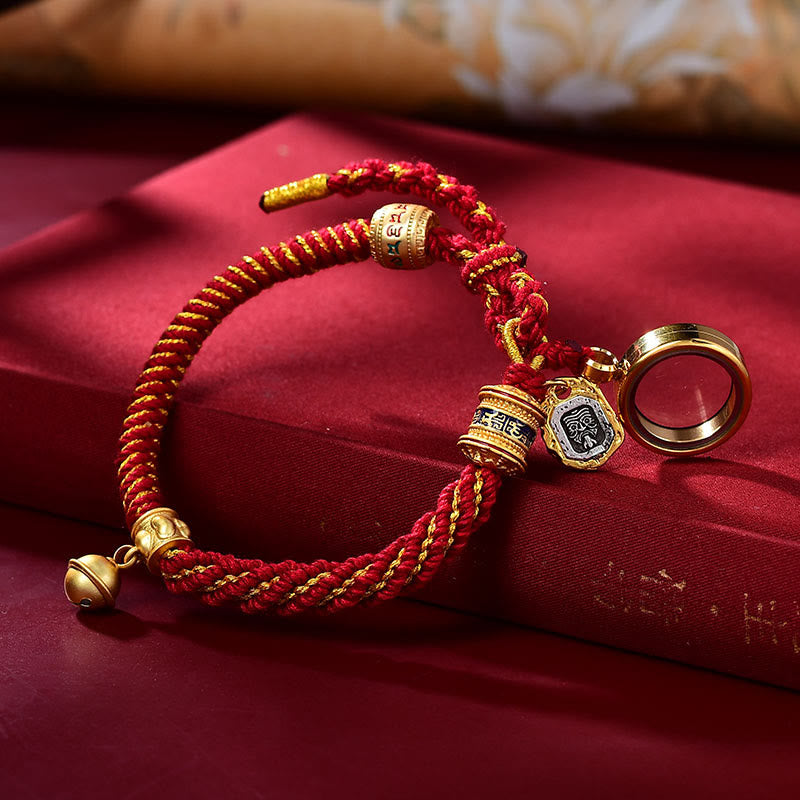 KarmaRipple's Tibetan Om Mani Padme Hum Carved Zakiram Goddess of Wealth Talisman Amulet Bracelet p14
