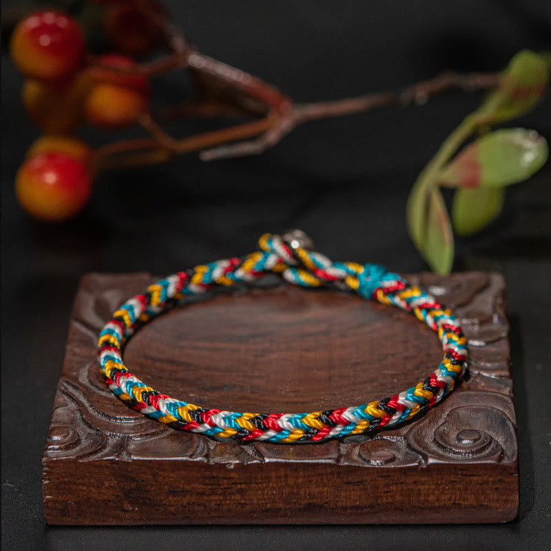 KarmaRipple's Tibet Handmade Five Color Thread Protection Braid String Bracelet p1