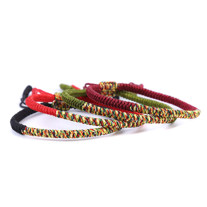 KarmaRipple's Tibetan Handmade Multicolor King Kong Weave Fortune Strength Woven Bracelet p13