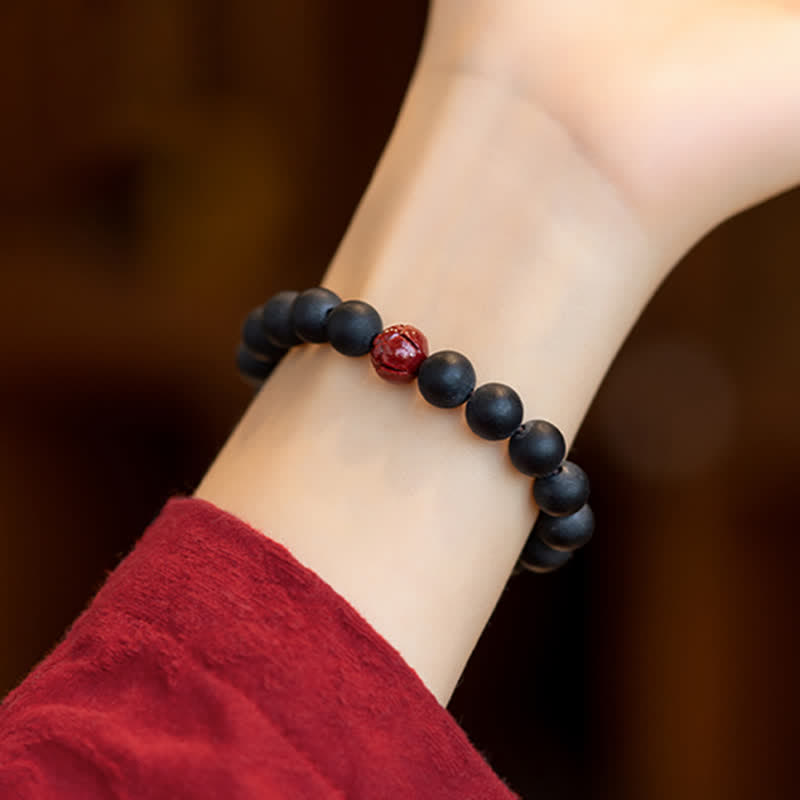 KarmaRipple's Tibetan Cypress Cinnabar Lotus Balancing Bracelet p4