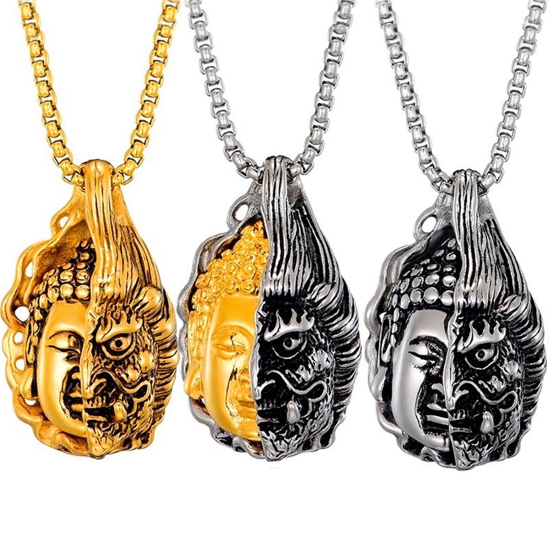 KarmaRipple's Half Buddha Half Devil Powerful Pendant p12