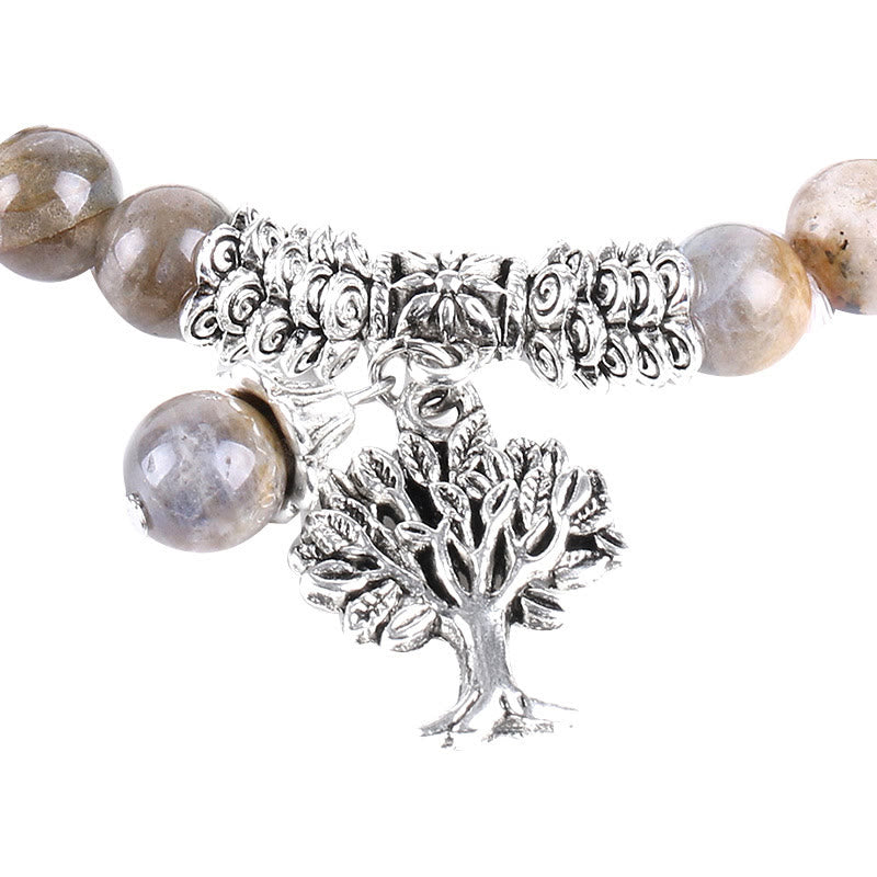 KarmaRipple's Authentic Gemstone Tree of Life Fortunate Talisman Stretch Bracelet p46