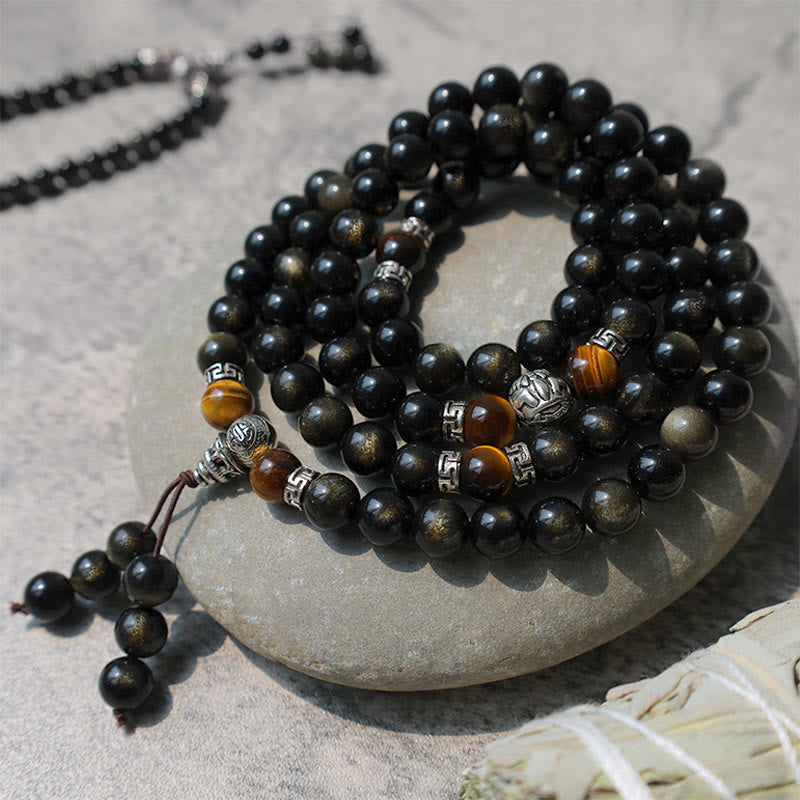 KarmaRipple's Golden Obsidian Energy Bracelet Pendant p12