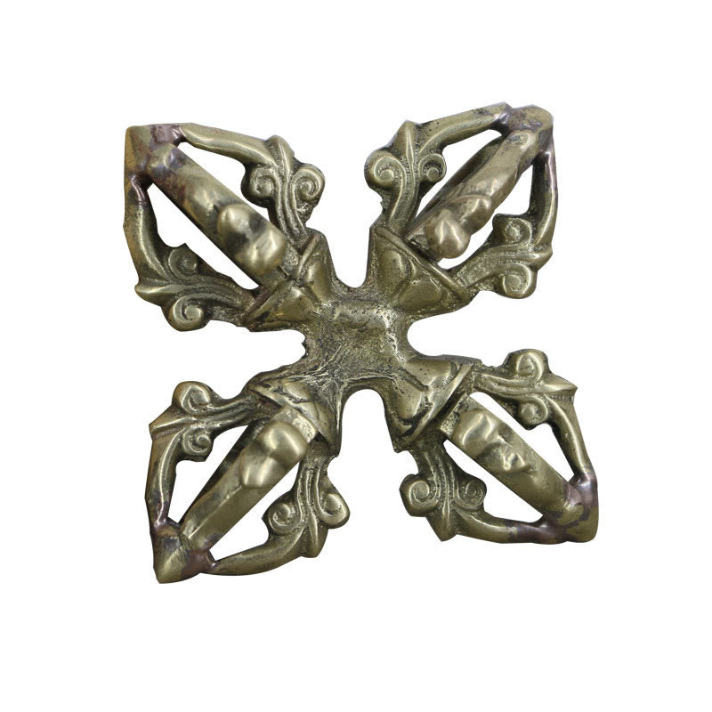 KarmaRipple's Nepal Handmade 5 Prong Double Dorje Bronze Strength Vajra p14