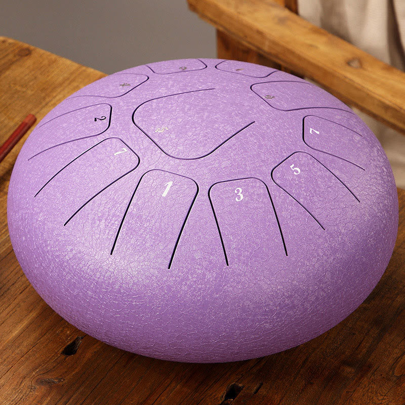 KarmaRipple's Steel Tongue Drum Sound Balancing Mindfulness Meditation Yoga Drum Kit 11 Note 8 Inch p42
