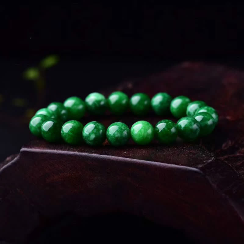 KarmaRipple's Cyan Jade Bead Calm Balance Bracelet p4