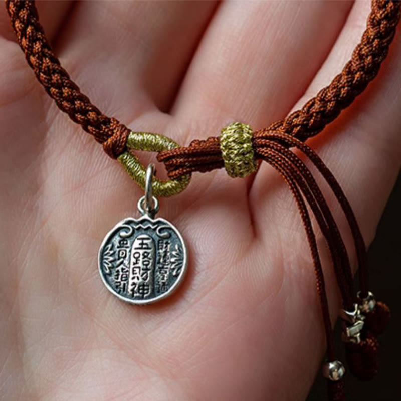 KarmaRipple's Handmade 925 Sterling Silver Five Directions Gods of Wealth Fortune Protection String Braid Bracelet p4