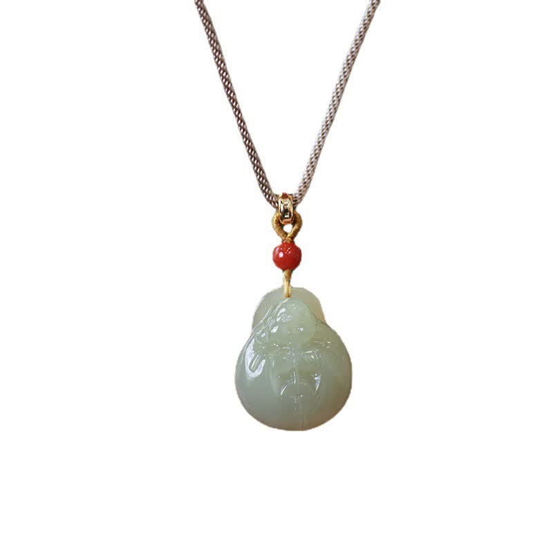 KarmaRipple's Laughing Buddha Hetian Jade Wealth Prosperity String Pendant Necklace p7