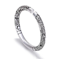 KarmaRipple's Dragon Auspicious Clouds Fortune Protection Bracelet Adjustable Bangle
