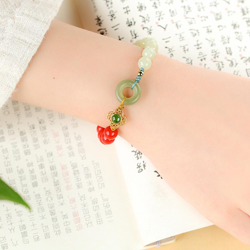 KarmaRipple's Authentic Cinnabar Jade Blessing Bracelet p5