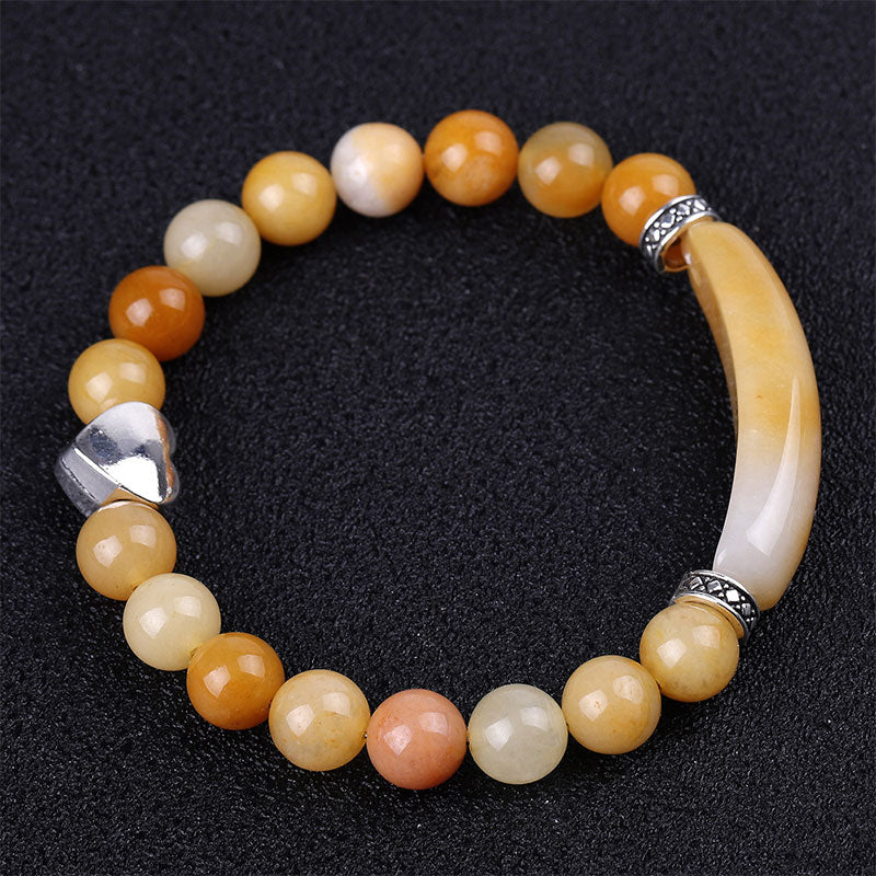 KarmaRipple's Authentic Gemstone Beadwork Unisex Heart Bracelet p24