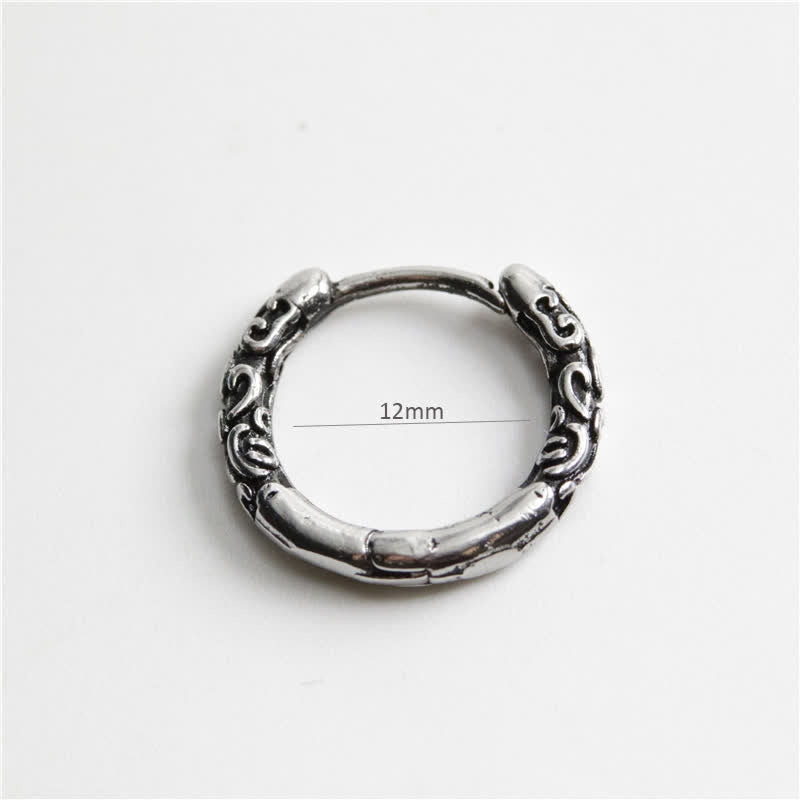 KarmaRipple's Viking Celtic Hoop Titanium Steel Balance Earrings p5