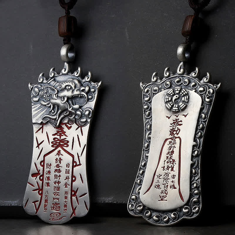 KarmaRipple's FengShui Bagua PiXiu Cinnabar Balance Pendant Necklace p5