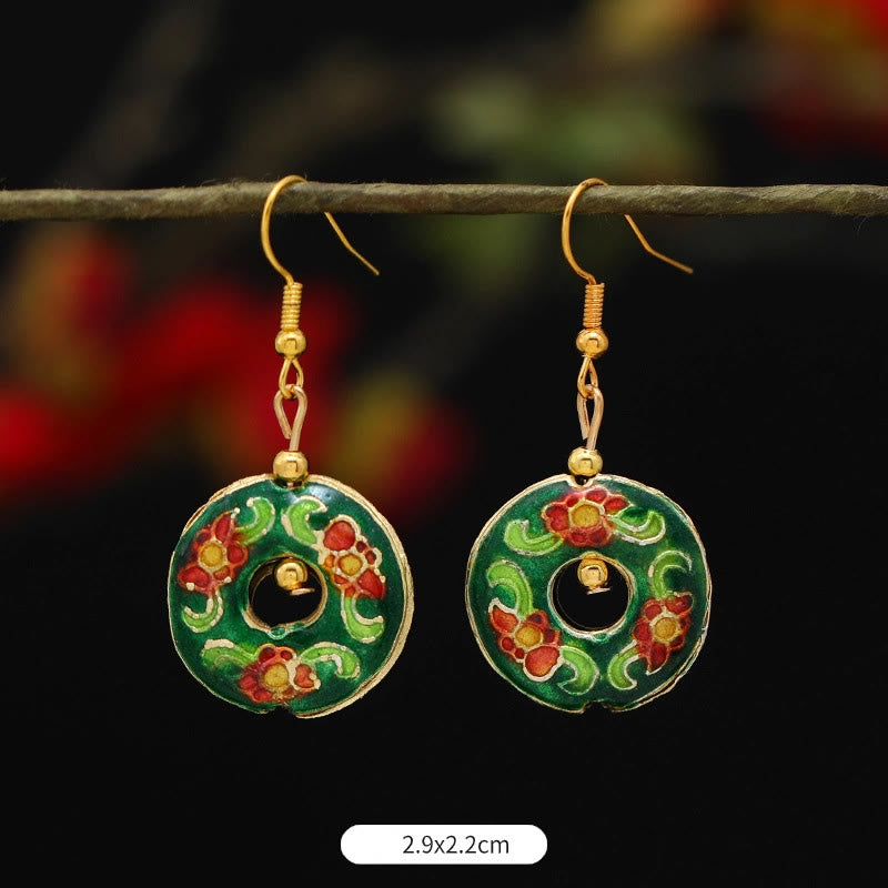 KarmaRipple's Lotus Butterfly Flower Alloy Bronze Enlightenment Drop Earrings p45