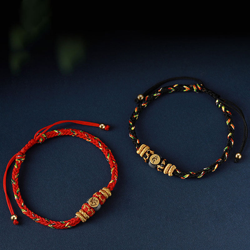 KarmaRipple's Chinese Zodiac Natal Buddha Silver Fortune Woven String Bracelet p4