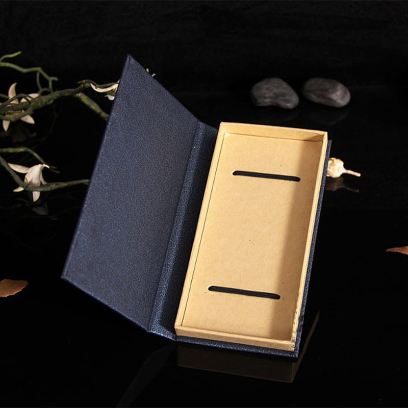 KarmaRipple's The Tree of Life Ebony Wood Small Leaf Red Sandalwood Bookmarks With Gift Box ( p8