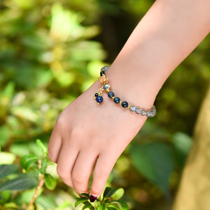KarmaRipple's Moonstone Lazurite Calm Balancing Positive Bracelet p4