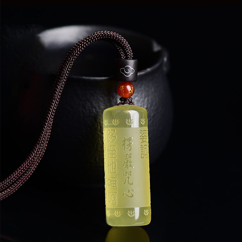 KarmaRipple's Heart Sutra Citrine Happiness Strength Pendant Necklace p9