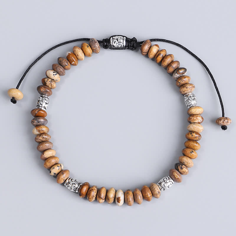 KarmaRipple's Picture Jasper Positive Beadwork String Bracelet p7