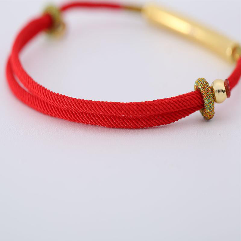 KarmaRipple's Tibetan Buddhist Handmade Mani Mantra Fortunate Red String Bracelet p9