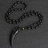 63*14mm Ice Obsidian&Black Bead Chain