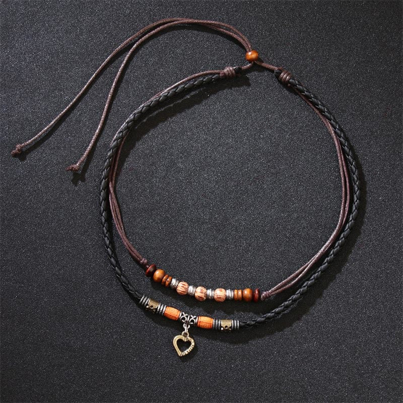 KarmaRipple's Love Heart Pattern Bead Balancing Pendant Necklace Bracelet p3
