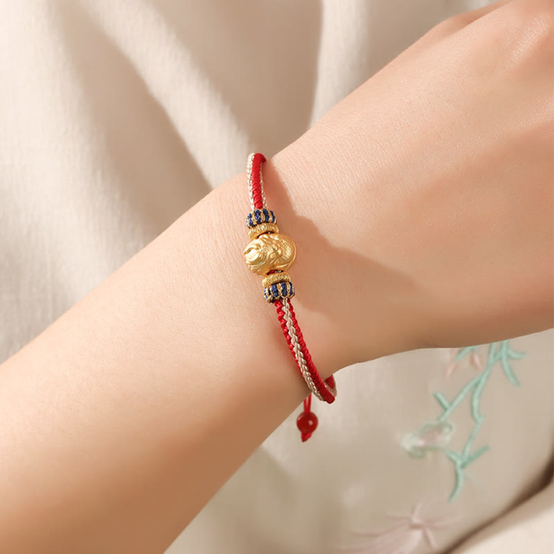 KarmaRipple's 925 Sterling Silver Baby Dragon Fortune Strength Handmade Woven Bracelet p5