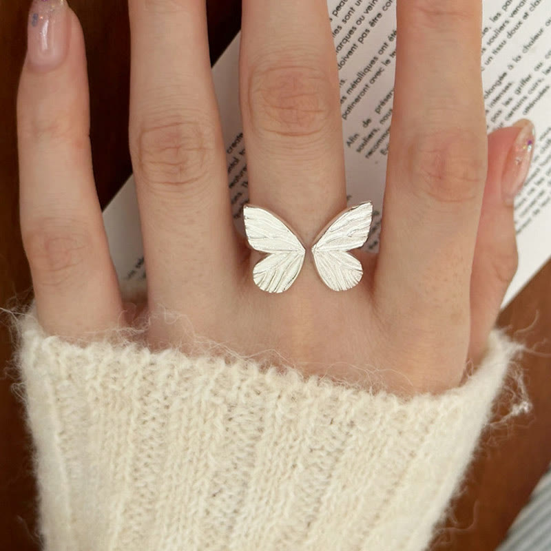 KarmaRipple's 925 Sterling Silver Butterfly Love Freedom Ring p8