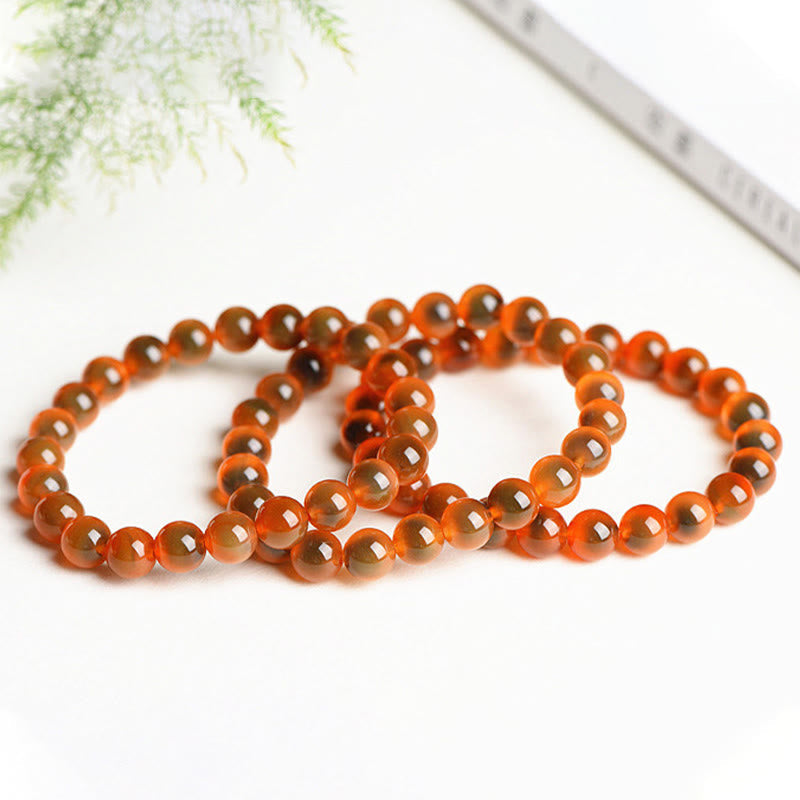KarmaRipple's Authentic Colorful Candy Agate Balance Strength Bead Bracelet p17