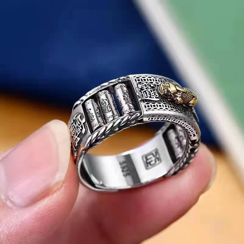 KarmaRipple's Fortunate FengShui PiXiu Wealth Prayer Wheels Pair Ring p6