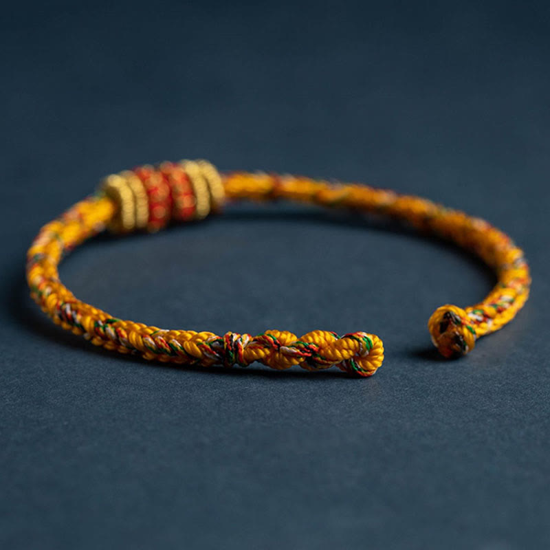 KarmaRipple's Tibet Handmade Chinese Zodiac Natal Buddha Fortune Strength Woven String Bracelet p24