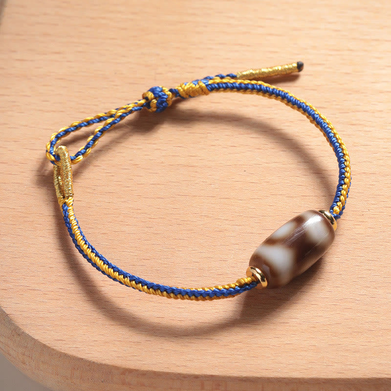 KarmaRipple's Tibetan Three-eyed Dzi Bead Fortune Happiness Bracelet p2