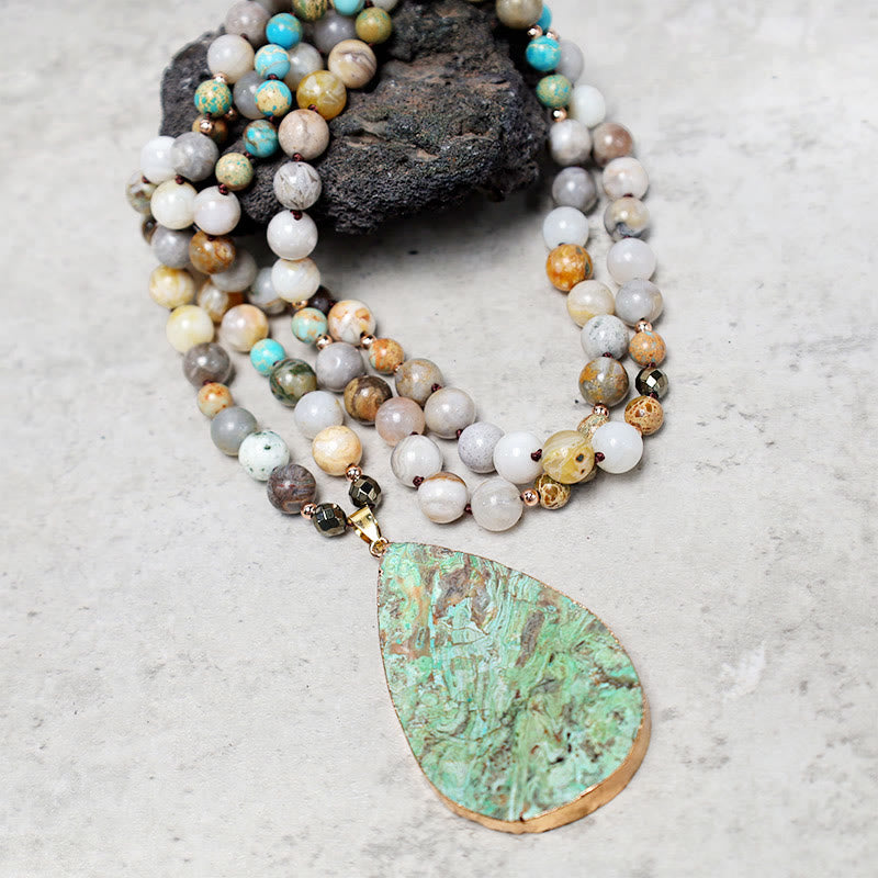 KarmaRipple's Authentic Ocean Picasso Jasper Beaded Balancing Neckace p5