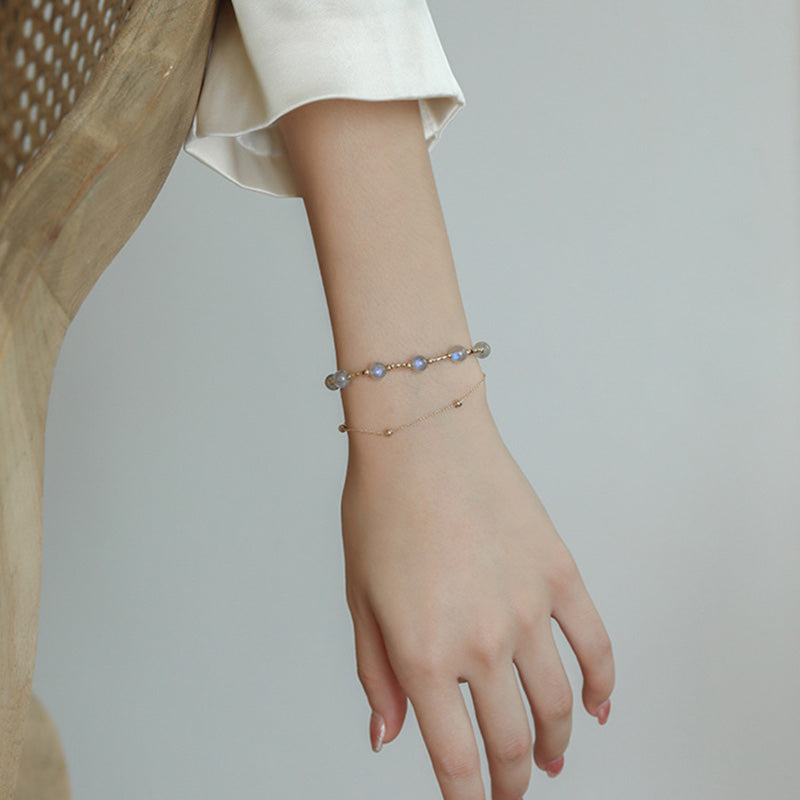 KarmaRipple's Moonstone'sitive Charming Chain Bracelet p9