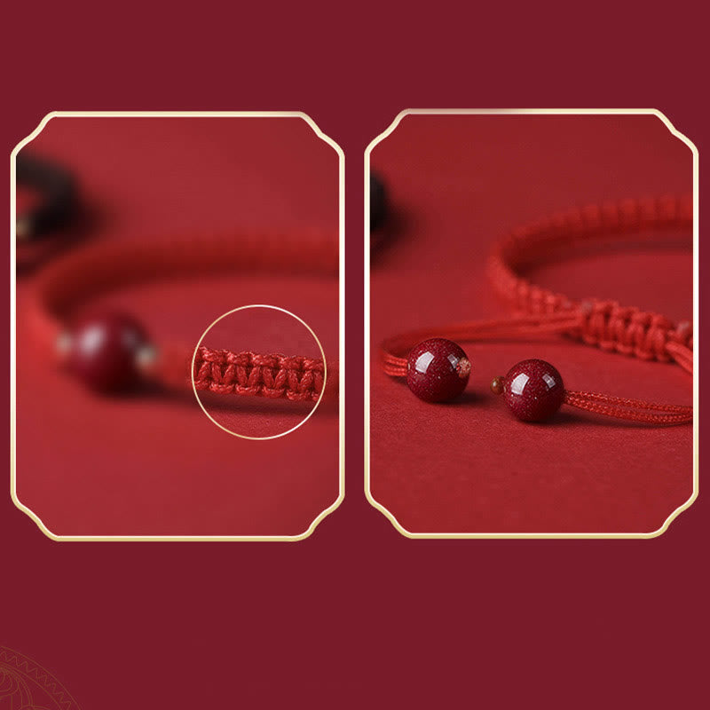 KarmaRipple's Fortunate Cinnabar Bead Blessing Red String Bracelet p11