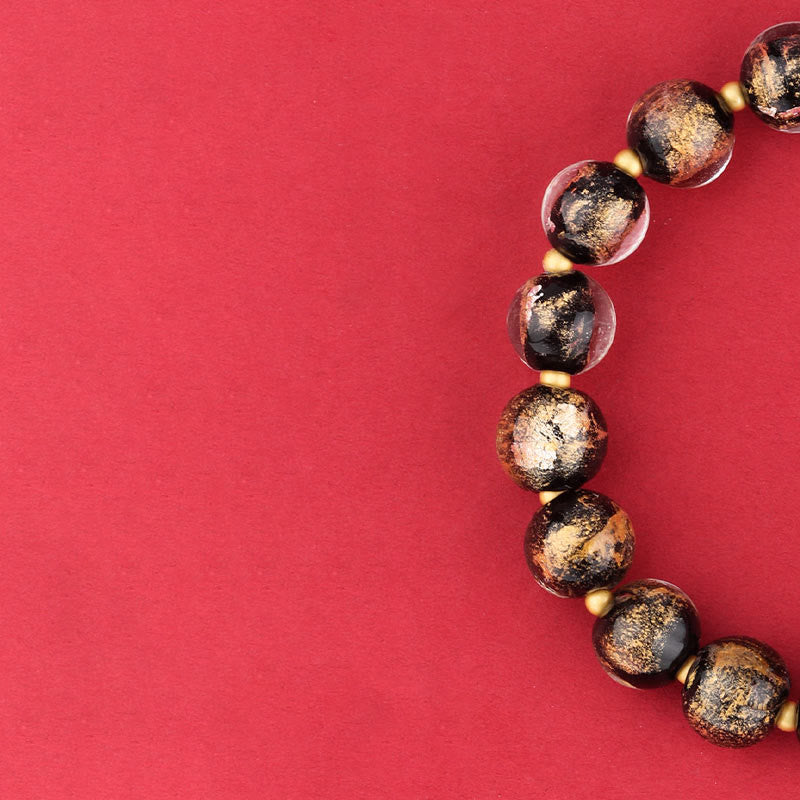 KarmaRipple's Tibet Om Mani Padme Hum Fu Character Gourd Talisman Lotus Liuli Glass Bead Fortune Bracelet p8