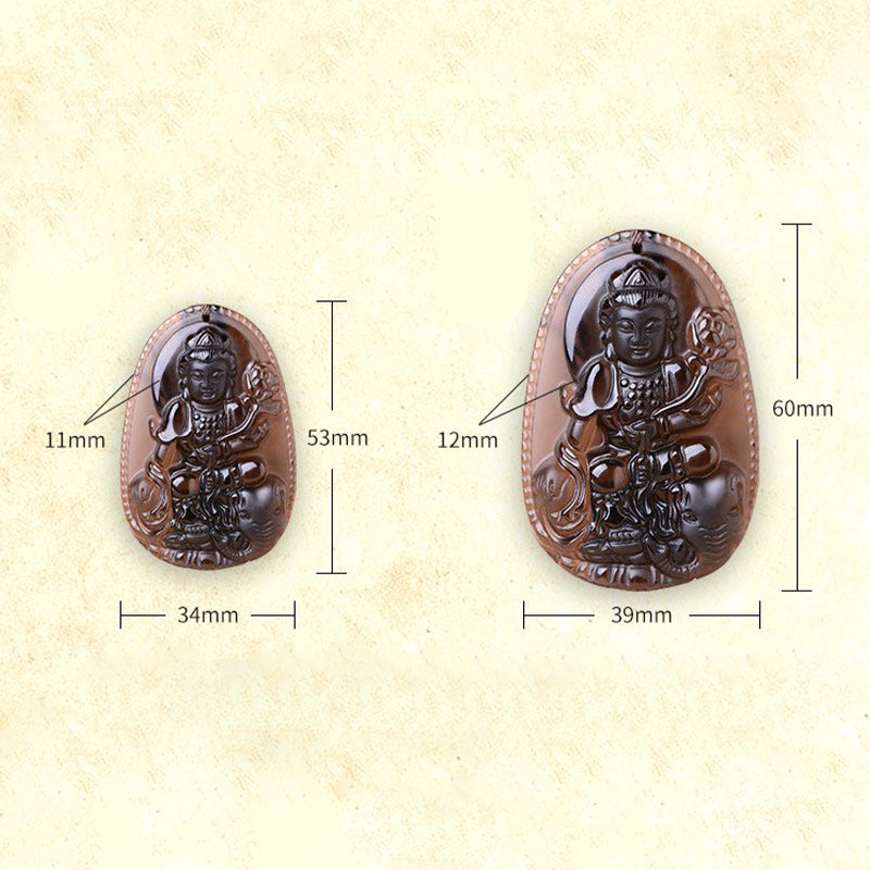 KarmaRipple's Chinese Zodiac Obsidian Protection Pendant p11