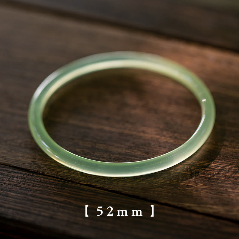KarmaRipple's Authentic Green Chalcedony Strength Courage Cuff Bangle Bracelet p1