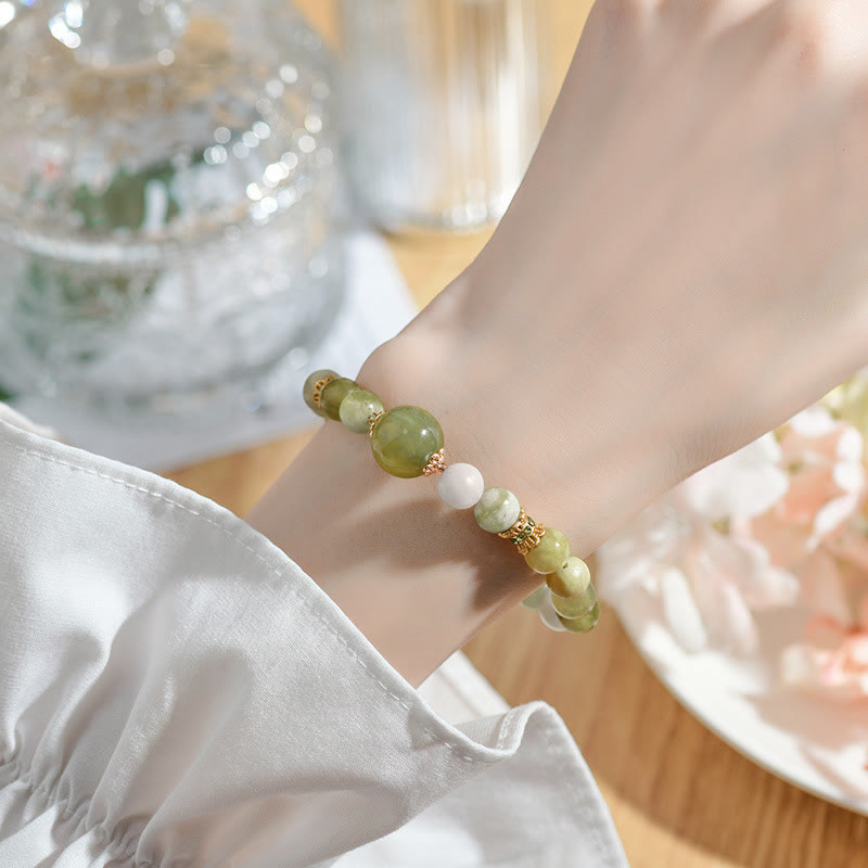 KarmaRipple's Green Grape Color Jade Abundance Bracelet p12