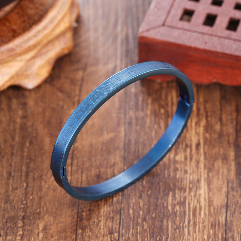 KarmaRipple's Titanium Steel Blessing Bracelet Bangle p6