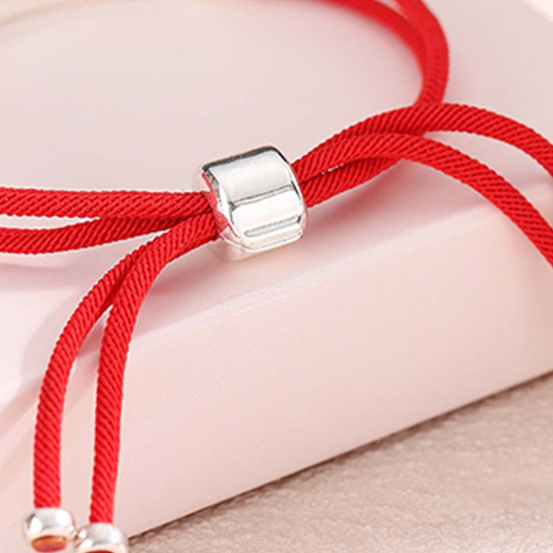 KarmaRipple's 925 Sterling Silver Red String Layered Braid Bracelet p13